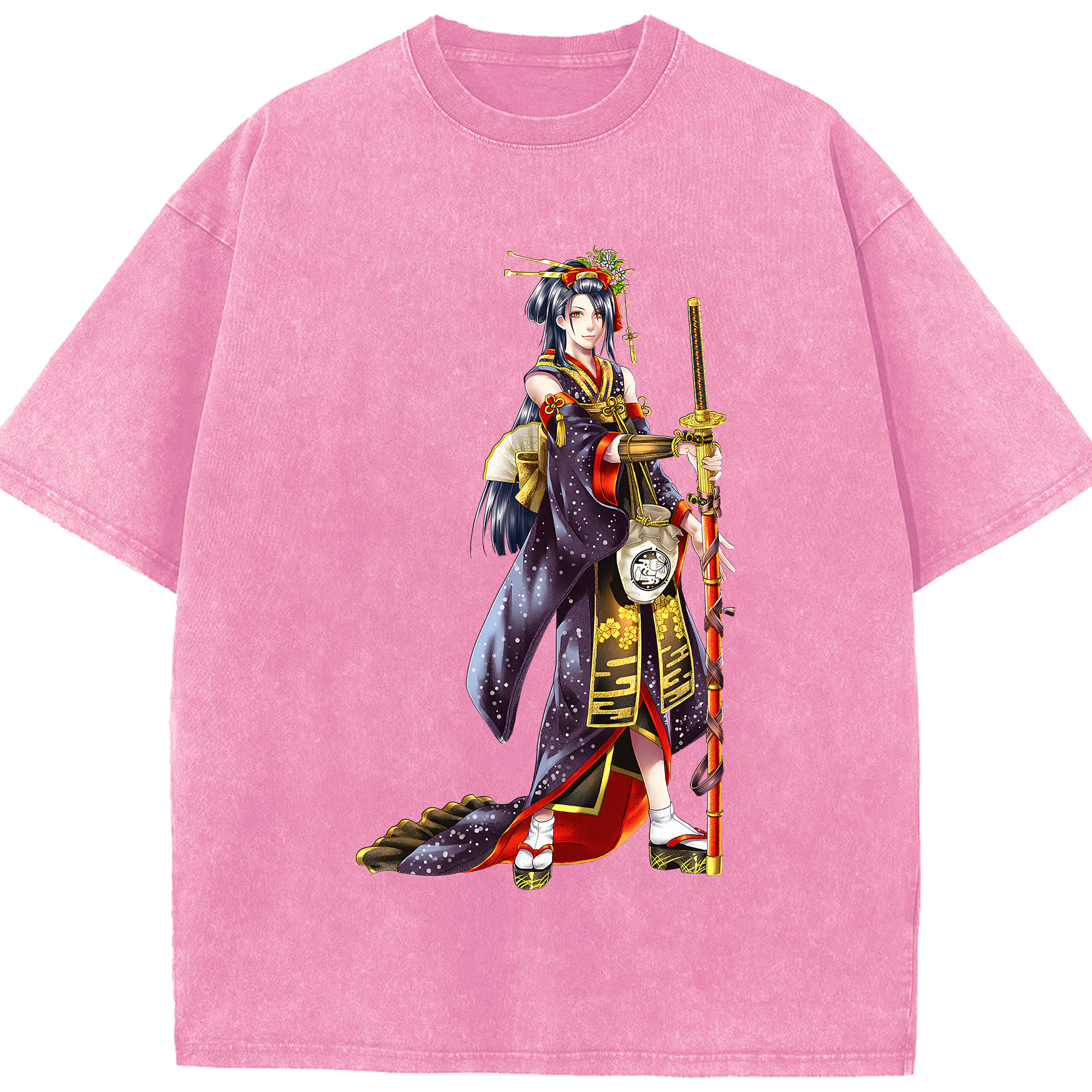 （画像用） 刀剣乱舞 Touken Ranbu 綿100% ヴィンテージ風 半袖Tシャツ（フロントプリント）